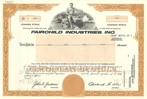 Fairchild Industries, Inc. - Stock Certificate